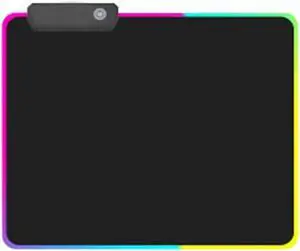 13.77 x 9.84 Inch RGB LED Gaming Mouse Pad LED Luminous Colorful Lights RGB Gaming Mouse Pad Keyboard Mat Non-Slip Surface (Thickness 4mm) for Computers