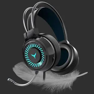USB Gaming Headset Wired Headphones 7 LED Illumination Stereo 7.1 Sound Bass Surround PC Notebook With Microphone