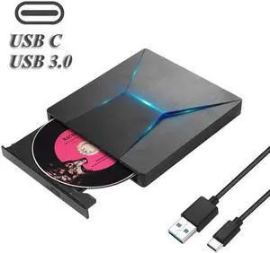 Colorful Type C USB 3.0 External DVD/CD/VCD Burner RW Drive Player Optical Drive for Mac/PC/Apple Laptop/OS/Window eokCXOY