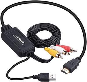 2M HDMI to RCA Cable Converter HDMI to AV Converter 1080P 3RCA Cvbs Composite Video Audio Full HD 1080P Audio Video