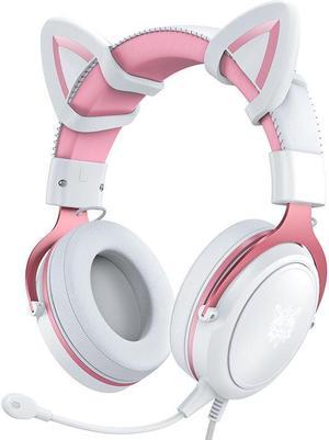 NEW RGB Wired Gaming Headset Over-Ear Headphones with Removable Omnidirectional HD Microphone Pink Earphones For PC Laptop PS4 XBOX