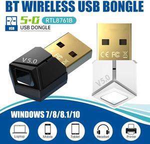 USB Bluetooth 5.0 Adapter Receiver 4.1+ 4.2+ 5.0 Bluetooth Wireless Dongle Adapter for PC Laptop 5.0 BT Transmitte (BLACK)