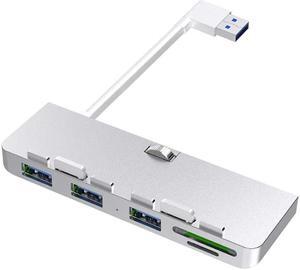 Aluminum Alloy USB 3.0 Hub 3 Port Adapter Splitter with SD/TF Card Reader foriMac Pro 2017/18/20 iMac 21.5 27 PRO Slim Unibody Computer