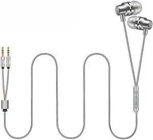 3.5mm Wired Gaming Earphones Stereo Surround Vibration Wired Earbud Games Headphone with 3.5mm Microphone Jack