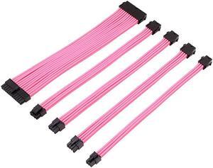 ATX Power Supply Extension Cable PC GPU CPU 24Pin A-TX , 8PIN 4+4Pin EPS , 8PIN 6+2Pin PCI-E , 6Pin PCI-E, Power Supply Sleeved Wire Computer Connectors Transfer Cord for Computer PC GPU CPU