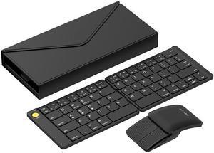 Wireless Bluetooth Folding Keyboard and Mouse Suit Portable keyboard for Laptop iPad Tablet with Laser Pen Function