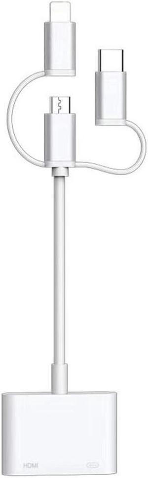 Lightning Android Type C Connect to HDMI TV AV Cable Adapter For IPad IPhoneHDMI Cable