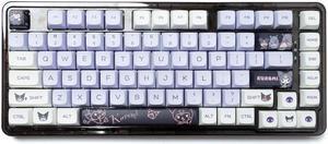 144 Keys Sanrio Kuromi Key Cap Xda Height Cute PBT Pentahedron Thermal Sublimation Keyboard Caps DIY Fits Most Mechanical Keyboards 68 61 84 87 Keyboard Accessory