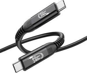 USB4 Data Cable Compatible with Thunder-bolt 3 Thunder-bolt 4 Data Cable 40GB High-speed 8k60Hz Audio PD240W Fast Charging Cable