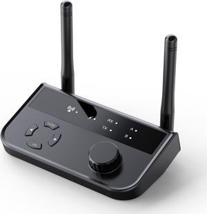 Multipoint Bluetooth 5.3 Audio Transmitter Receiver 3.5mm AUX 2 RCA Stereo Music Wireless Adapter for Car TV PC Speakers