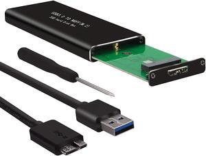 (M.2 NGFF to USB3.0 ) M.2 SATA SSD to USB 3.0 External SSD Reader Converter Adapter Enclosure with UASP, Support NGFF M.2 2280 2260 2242 2230 SSD with Key B/Key B+M