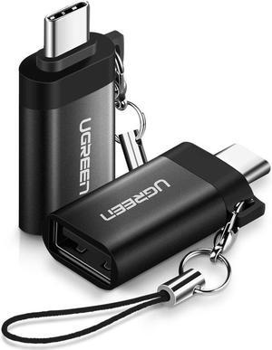 2-Pack USB C Adapter Hi-Speed USB Type C to USB-A 3.0, Black for MacBook Pro 2017 2016, Samsung Galaxy S9 S8 Plus Note 9 8, LG G7 ThinQ V20 G5 G6 V30, Nexus 6P 5X, Google Pixel 2 XL