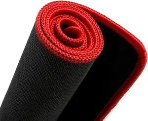 Gaming Mouse Pad Large Size (600x300x2mm) Extended Mouse Mat Water-Resistant Mouse Pads with Non-Slip Rubber Base for Keyboard and Mouse, Black+Red Edge