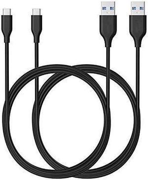 USB C Cable (2Pack, 3ft) Powerline USB C to USB 3.0 Cable with 56k Ohm Pull-up Resistor for Samsung Galaxy Note 8, S8, S8+, S9, iPad Pro 2018, MacBook, Sony XZ, LG V20 G5 G6, and More