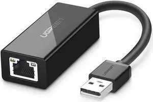 Ethernet Adapter USB 2.0 to 10/100 Network RJ45 Lan Wired Adapter for Windows 10 8 8.1 7 XP Mac OS laptop PC Chromebook Smart, Black