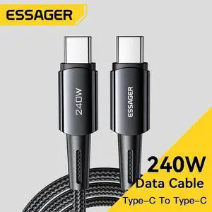 6.6ft 240W USB C to USB C Cable 1 Pack, Type C to Type-C Cable, USBC to USB-C Fast Charging Cable Compatible with MacBook Air/Pro, iPad Pro 12.9/11/Air, Samsung Galaxy S22/21