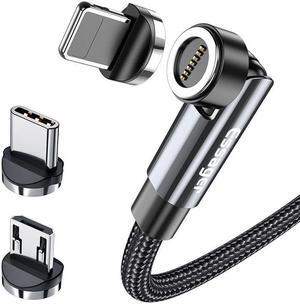 [6.6ft, 1-pack] USB A to USB C Cable 3A PD 540 Rotate Fast Charging Type-C Phone Nylon Braided Charger Cord 480Mbps Data for iPad MacBook Samsung Galaxy Pixel PS5