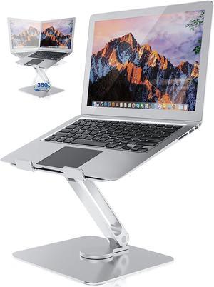 Swivel Aluminum Laptop Stand - Height Adjustable Laptop Stand for Desk - Ventilated & Ergonomic Laptop Holder - Universal Compatibility for up to 17.3 inches Notebook Laptops Holder