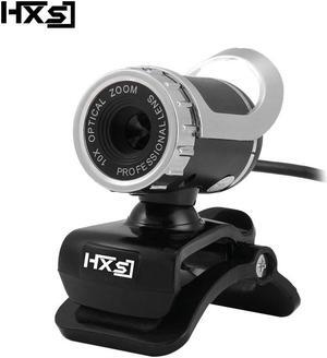 HXSJ USB Webcam 480P HD Video with Microphone Web Cam USB Plug and Play, Recording for PC Computer Laptop for Mac Windows XP / 7/8 / 10 and Android TV -Black