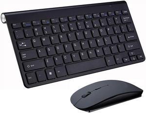 K1088 Wireless Keyboard and Mouse Combo, Ultra Thin Keyboard and Mouse Set for Windows-Black
