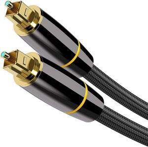 TOSLINK Fiber Optic Digital Audio Cable, 3 Feet