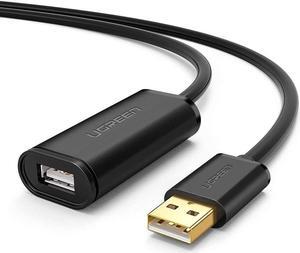 USB Cable USB 2.0 Extension Cable - A-Male to A-Female USB Extender Cord 5000+ Bend Lifespan for Playstation, Xbox, Printer, Scanner, Camera, Keyboard, Hard Drive-15 Feet (5M)