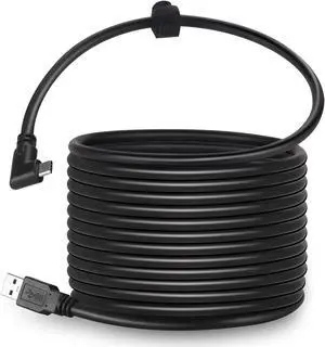 USB A USB 3.0 to USB C VR Link Cable 16ft / 5M, Compatible for Qculus Quest 2, Fast Charging & PC Data Transfer Cable for Qculus Quest 2 VR Headset and Gaming PC (Black, 16 Feet) eokCXOY