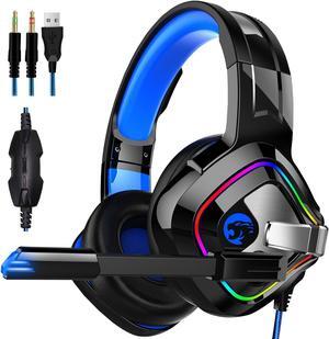 YOBO A66 RGB Gaming Headset 7.1 Sound Stereo RGB Headphones with Microphone for PS4 Laptop Desktop PC Gamer