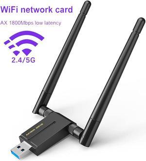 WiFi 6 USB Adapter for PC, Wireless USB WiFi Adapter for Desktop Laptop Computer, USB 3.0 WiFi Dongle High Gain Dual Band 2.4G/5GHz, AX1800Mbps MU-MiMO Wireless Network Adapter for Windows 10/11