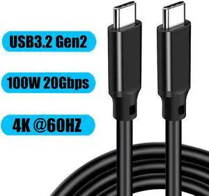 USB C to USB C Cable 3.3ft/1M, Type C PD Fast Charging Data Sync Transfer Cable, [20Gbps] USB3.2 Gen 2x2 100W Charger Cable with E-Marker Support 4K@60Hz for USB-C Monitor, External SSD, Thunderbolt 3