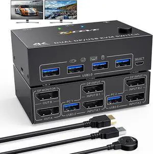 4K HDMI USB KVM SWITCH 2×2 KVM Switch HDMI 2 Port Box for 2 Computers sharing