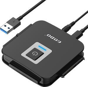 SATA/IDE to USB 3.0 Adapter, IDE Hard Drive Adapter Kit, SATA Cable Converter for 2.5/3.5 inch IDE and SATA HDD/SSD, 5.25" CD-ROM/DVD-ROM, Include 12V/2A Power Adapter