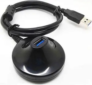 High Speed USB3.0 WiFi Adapter Extension Cable with Pedestal- Desktop Vertical Base Extension Cable Cradle 3.0 USB Base Dock Holder for USB Flash Drive, Hard Drive, USB WiFi Adapter (1.5M)