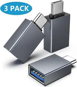 USB C to USB Adapter [3 Pack], USB C Male to USB 3.0 Female OTG Adapter, Type C to USB Adapter, Thunderbolt 3/4 Converter for i-Phone 15 Pro Max Mac-Book Pro Air 2023 iMac iPad Mini Pro Galaxy S23 S22