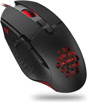 Wired Gaming Mouse, RGB Backlit Gaming Mouse with 8 Programmable Buttons, 4 Adjustable DPI up to 7200 dpi, Comfortable Grip Ergonomic Optical Gaming Mice