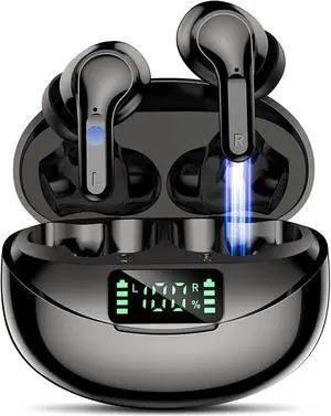 Wireless Headphones, Ture Wireless Earbuds 5.1 in-Ear Earbuds, Touch Control, Fast Charging, 32H Playtime, Wireless Earphones Sport with HiFi Stereo Sound, Deep Bass, Built-in Mic Headset eokCXOY