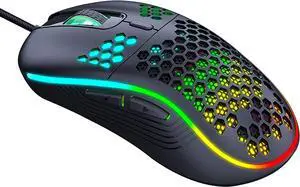 USB Wired Gaming Mouse, 6 Level DPI up to 7200, 6 Programmable Buttons, Ergonomic and Lightweight Computer Mouse with High Precision Sensor for Windows PC & Laptop Gamers (Black)