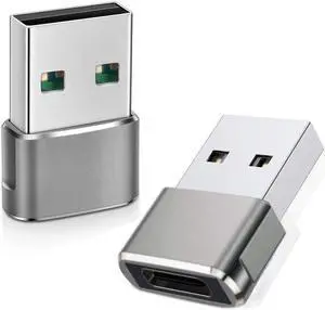 USB C to USB Adapter (2 Pack), USB-C Female to USB Male, USB Type C to USB OTG Adapter Compatible with MacBook Pro/Air 2015 Laptops, iPhone 11 Pro Max,Airpods iPad 2018,Samsung Galaxy S20 S20+