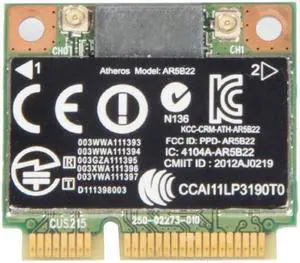Atheros AR5B22 Wireless-N WiFI Bluetooth 4.0 Mini PCIe Card For HP 676786-001