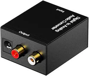 Digital Optical Coaxial Toslink Signal To Analog Audio Converter Adapter Digital to Analog Audio Converter Digital Toslink / Fiber SPDIF to RCA Audio Converter (RCA version)