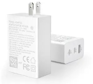 USB C Charger, 65W 3 Port Foldable USB C Wall Charger, PD 3.0 Fast GaN Charger Block Compatible for Mac-Book,i-Pad,i-Phone 14 13 12 Pro Max, Galaxy S23 S22 S21 S20 Note 20, Steam Deck,Switch (White)