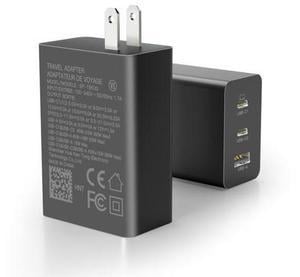 USB C Charger, 65W 3 Port Foldable USB C Wall Charger, PD 3.0 Fast GaN Charger Block Compatible for Mac-Book,i-Pad,i-Phone 14 13 12 Pro Max, Galaxy S23 S22 S21 S20 Note 20, Steam Deck,Switch (Black)