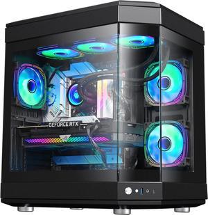 ABGAMING Gaming Desktop AMD Ryzen7 9700X Core Liquid Cooled 32G DDR5 Ram NVIDIA RTX4070 Super AI Powered 1TB M.2 NVMe SSD Win11 Pro