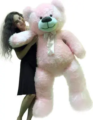 5 Foot American Made Giant Pink Teddy Bear 60 Inches Soft Made in USA