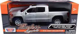 2019 GMC Sierra 1500 SLT Crew Cab Pickup Truck Silver Metallic 1/24-1/27 Diecast Model Car by Motormax
