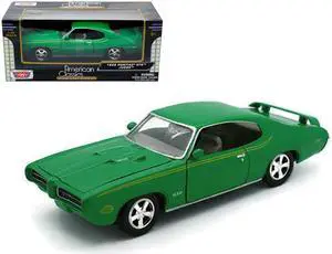 1969 Pontiac GTO Judge Green with Stripes 1/24 Diecast Model Car by Motormax