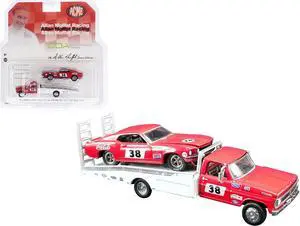 Ford F-350 Ramp Truck #38 & 1969 Ford Mustang T/A #38 Coca-Cola Allan Moffat 1/64 Diecast Model Cars Greenlight for ACME