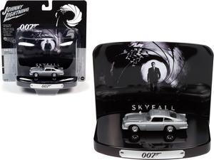 1964 Aston Martin DB5 Silver Birch & Collectible Tin Display "Skyfall" 2012 Movie (007 James Bond) 1/64 Diecast Johnny Lightning