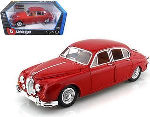 1959 Jaguar Mark II Red 1/18 Diecast Car Model by Bburago