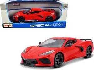 2020 Chevrolet Corvette Stingray C8 Red 1/18 Diecast Model Car by Maisto